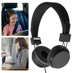 Barn Over-Ear hörlurar trådbundna hopfällbara headset för smartphones black