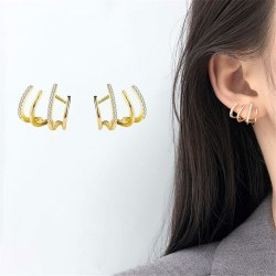 Fyrklovas lyxiga retro diamantörhängen Mode smycken örhängen