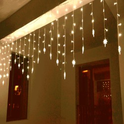 3,5M 96 LED Polaris Belysning Ljusridå Julfest Dekor Warm White