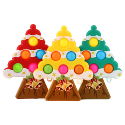 Christmas Tree Pop it Fidget Toy Push Bubble Sensory Kid Gift Yellow