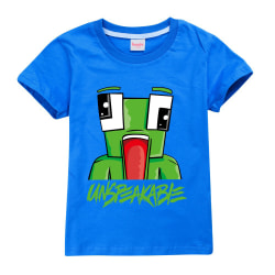 Kids UNSPEAKA-BLE Print Kortärmad T-shirt med rund hals Casual blue 140cm