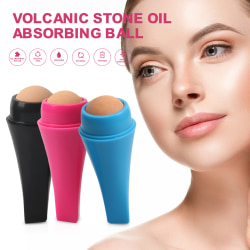 Kvinnor oljeabsorberande vulkanisk ansiktsrulleverktyg Oljekontrollboll Pink