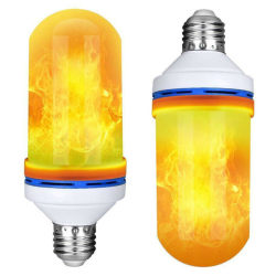 LED Flame Effect Fire Light Bulb Simulerad Lamp Decors Vintage E22