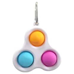 Baby Kids Sensory Simple Dimple Key Ring Toy Blädderbräda present Orange Blue Pink