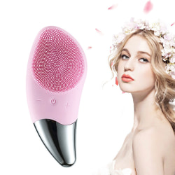 Mini Elektrisk rengöringsborste Silikon Facial SPA Massageverktyg pink