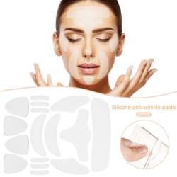 16st silikon skrynkla klistermärke Ansiktsbehandling panna hals ögon klistermärke