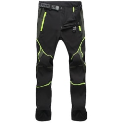 Men's Colorblock Hiking Pants with Zip Pants Black And Green M
