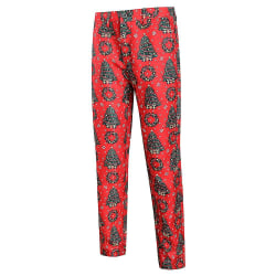Men's Christmas Print Suit Pants Red 4XL