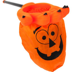 Trick or Treat-väska - godispåse på pinne, lootpåse, halloweenväska, döskalledesign, Halloween-kostymtillbehör, läskiga festtillbehör