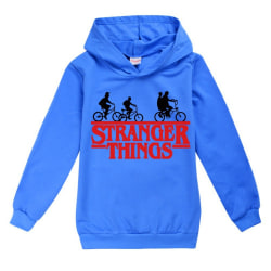 Stranger Things Kids Pojkar Print Hoodie Jumper Sweatshirt k Z Dark Blue 140cm