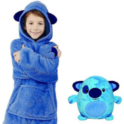 1st Mjuka Barn Pojke Husdjur Nalle Nattkläder Varm Luvtröja Filt Sweatshirt k Blue