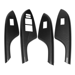 Kompatibel med Toyota Corolla Carbon Fiber Dörr Fönster Switch Cover Trim Rhd