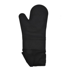 Extra lång silikonhandske Vattentät värmebeständig handske med bomullsfoder, halkfria värmevantar för grytor och ugnar