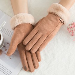 Vinterhandskar för kvinnor Varm Pekskärmshandske Vindtät Elastisk Svart Röd Rosa Grå Handskar Dam