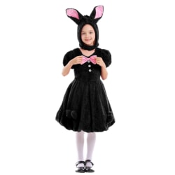 Söt djurdräkt för flickor, cosplayklänning för barn black S