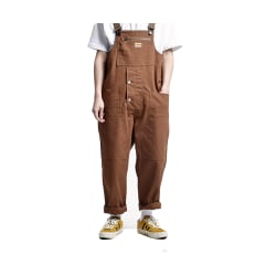 Denim haklappsoveraller för män Mode Slim Fit Jumpsuit brown 2XL