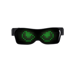 Smart Glasses LED Light Up Glasögon med Bluetooth green
