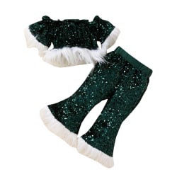 Outfit Baby Santa Claus Kostym Set green 80cm