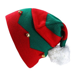 Christmas Elf Stickad Hat, Xmas Beanie Stickad Hat kids