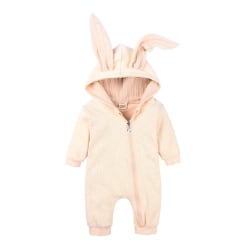 Spädbarn Baby Bunny Romper Hooded Jumpsuit yellow 90
