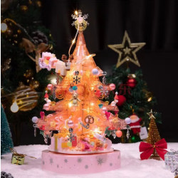Byggsatser för julgranar för barn pink