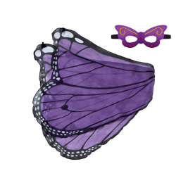 Halloween kostymvingar, fjärilsälsjal black purple