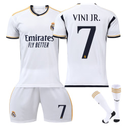 2023-2024 Real Madrid Hemma Fotbollströja för barn Vinicius nr. 7 VINI JR Ty kids 28(150-160cm)
