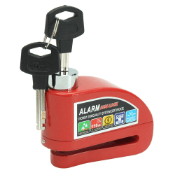 Motorcyle lock with alarm -Red