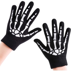 3 par Skeleton Touch Screen-handskar för barn Halloween Glow i T