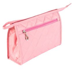 Kviltad necessär i rosa för henne med ficka på utsidan rosa 25x16x8,5 cm