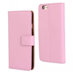 Stilrent Plånboksfodral i Läder för iPhone 6 Plus Rosa