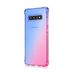 Samsung Galaxy S10E - Smidigt Skyddande Silikonskal Blå/Rosa