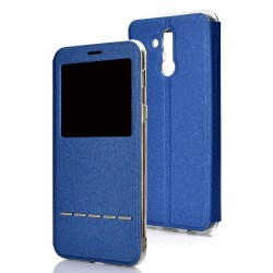 Stilsäkert Fodral Fönster & Svarsfunktion - Huawei Mate 20 Lite Blå