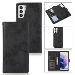 Samsung Galaxy S21 - LEMAN Wallet Case (dobbeltfunktion) Svart