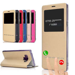 Smartfodral med Fönster & Svarsfunktion - Samsung Galaxy Note 9 Rosa