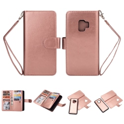 Elegant Fodral med plånbok för Samsung Galaxy S9+ Roséguld