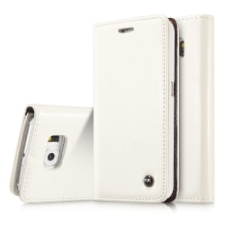Samsung Galaxy S6 - Praktiskt Plånboksfodral Vit