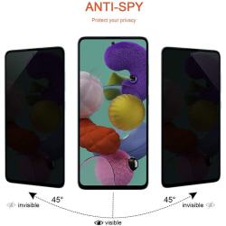 Samsung A51 Anti-Spy Skärmskydd 9H 0,3mm Svart Svart