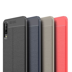 Stilrent Skal från AUTO FOCUS till Samsung Galaxy A7 2018 Röd