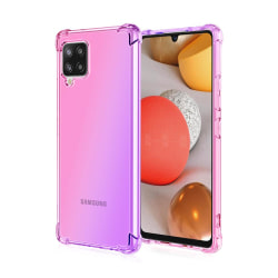 Samsung Galaxy A42 - Stilsäkert Skyddande Silikonskal (FLOVEME) Rosa/Lila