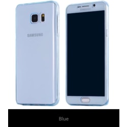 Samsung S6 Dubbelsidigt silikonfodral med TOUCHFUNKTION Blå