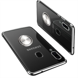 Elegant Floveme Skal med Ringhållare - Samsung Galaxy A20E Silver