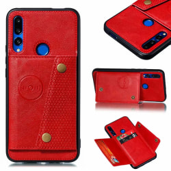 Huawei P Smart Z - Praktiskt Skal med Korthållare Röd