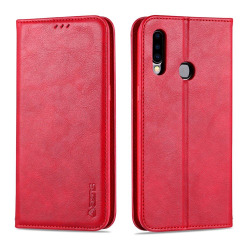 Samsung Galaxy A20S - Genomtänkt Stilrent Plånboksfodral Röd
