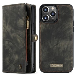 CASEME iPhone 13 Pro Max 2-in-1 Wallet -puhelimen kuori - musta Black