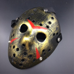 Friday The 13th Jason Mask för Halloween och party - Guld Guld