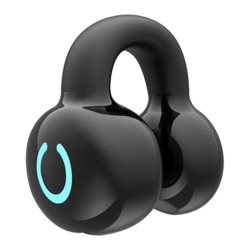 Clip-On enöra Bluetooth headset Stereo trådlös hörlur Svart