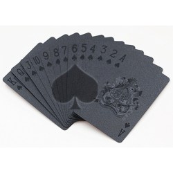Svart Plast PVC Poker Vattentäta Spelkort Kortlek Svart
