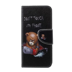 Samsung Galaxy S10e Plånboksfodral - Brown Bear and Warning Word Svart