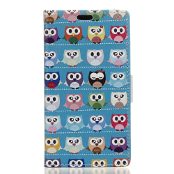 Sony Xperia XZ Premium Plånboksfodral Multiple Colorful Owls